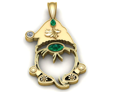 Gnome Kolye 3D Yazdırılabilir Model 3D Baskı Modeli