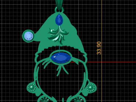Gnome Pendant 3D Printable Model 3D Принт Модель