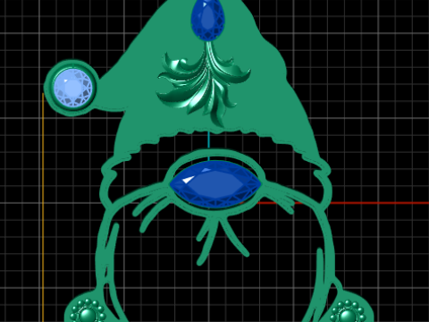 Gnome Pendant 3D Printable Model 3D Принт Модель