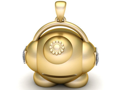 Robot Character Pendant 3D Printable Mode 3Dプリントモデル
