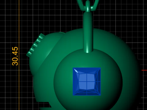 Robot Character Pendant 3D Printable Mode 3D Print Model
