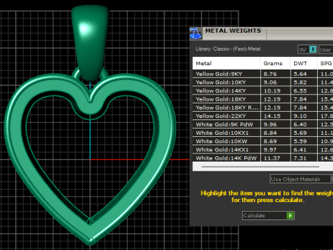 Heart Ruby Pendant 3D Printable Model 3D Baskı Modeli