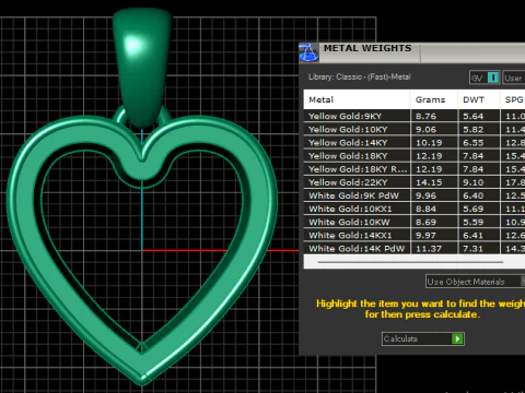 Heart Ruby Pendant 3D Printable Model 3D Print Model