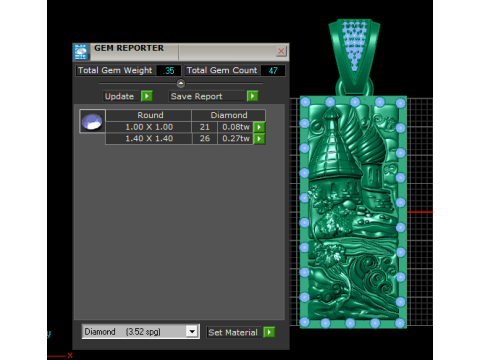 Castle Landscape Pendant 3D Printable Model 3D 프린트 모델