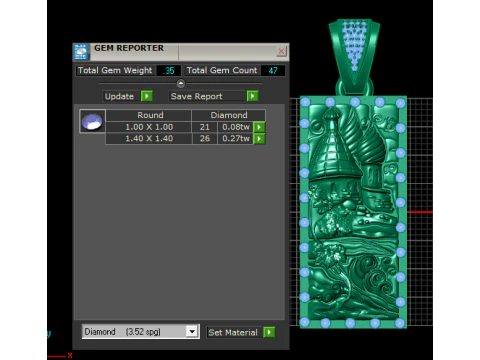 Castle Landscape Pendant 3D Printable Model 3D Print Model