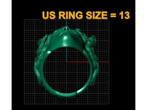 Gorgon Medusa Ring 3D Printable Model 3D Print Model