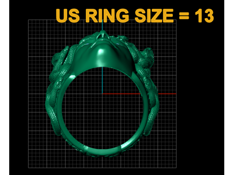 Gorgon Medusa Ring 3D Printable Jewelry Model 3D Принт Модель