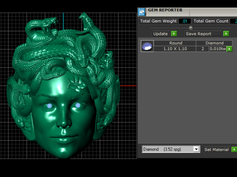Gorgon Medusa Ring 3D Printable Jewelry Model 3D Принт Модель