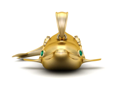 Dolphin Elegance Pendant 3D Printable Model 3D Print Model