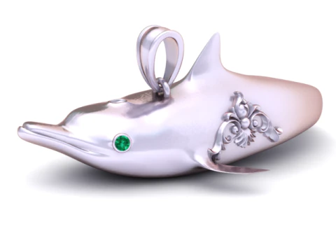 Dolphin Elegance Pendant 3D Printable Model 3D Print Model