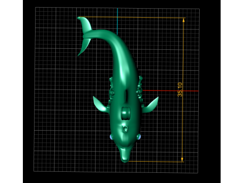 Dolphin Elegance Pendant 3D Printable Model 3D Принт Модель