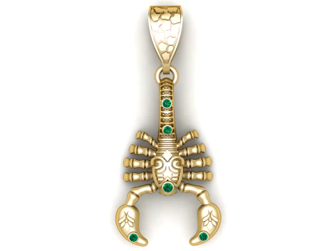 Modelo para impressão 3D de pingente de guerreiro escorpião Modelo de Impressão 3D