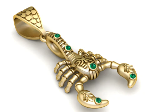 Scorpion Warrior Pendant 3D Printable Model 3D Print Model