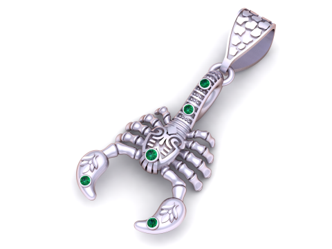 Scorpion Warrior Pendant 3D Printable Model Modelo de Impressão 3D
