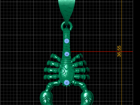 Scorpion Warrior Pendant 3D Printable Model Modelo de Impressão 3D