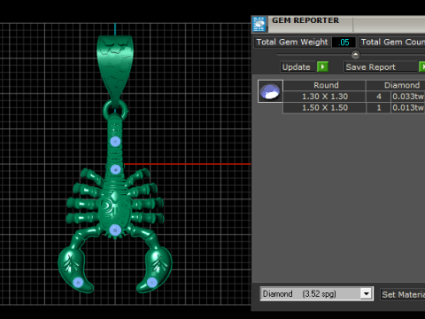 Scorpion Warrior Pendant 3D Printable Model Modelo de Impressão 3D