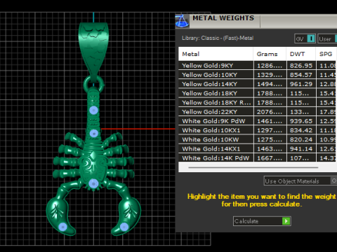 Scorpion Warrior Pendant 3D Printable Model Modelo de Impressão 3D