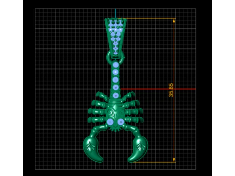 Pandinus Scorpion Pendant 3D Printable Model 3D Print Model