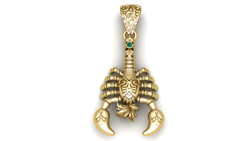 Scorpio Nyle Pendant 3D Printable Model 3D Druckmodell .c4d .max .obj .3ds .fbx .stl .blend