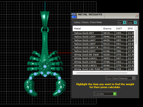 Scorpion Solitaire Gemstone Pendant 3D Printable Model Model do druku 3D