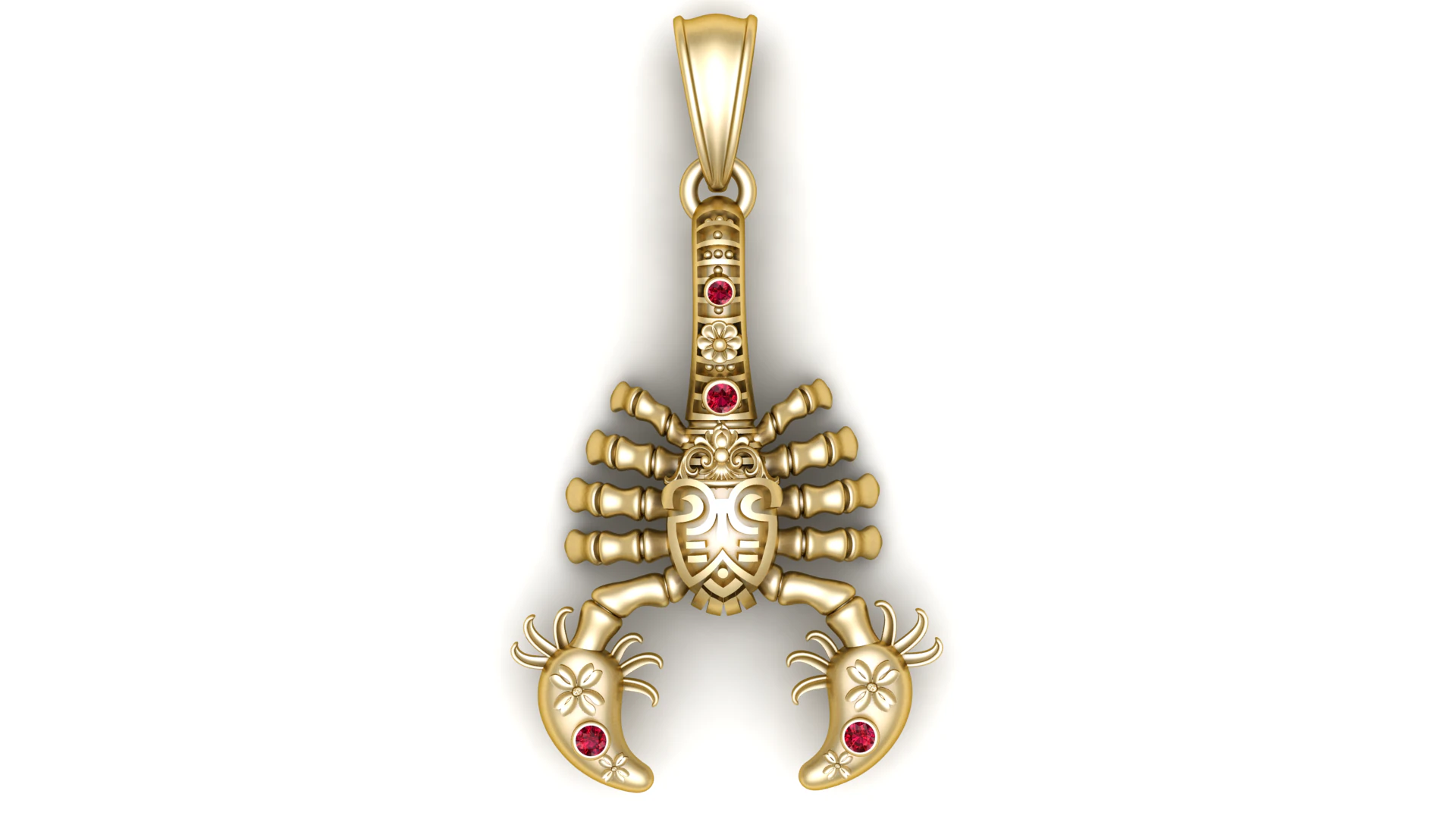 Scorpion Charm Pendant 3D Printable Model 3D Print Model .c4d .max .obj .3ds .fbx .stl .blend 
