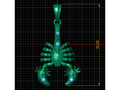 Scorpion Charm Pendant 3D Printable Model 3D Print Model