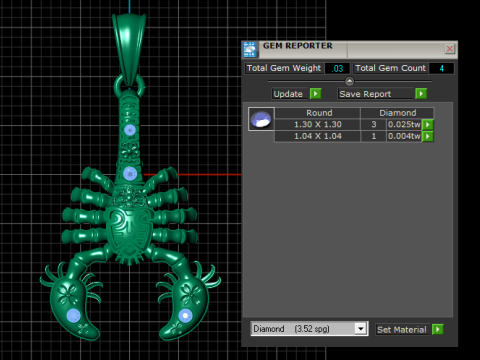 Scorpion Charm Pendant 3D Printable Model 3Dプリントモデル