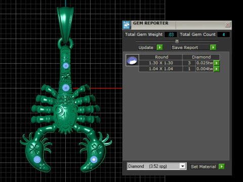 Scorpion Charm Pendant 3D Printable Model 3D Print Model