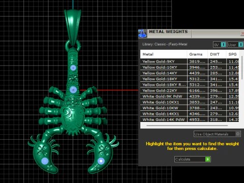 Scorpion Charm Pendant 3D Printable Model 3D Print Model