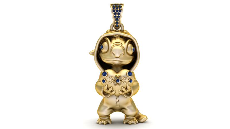 Stitch Pendant 3D Printable Model 3D Baskı Modeli .c4d .max .obj .3ds .fbx .stl .blend 