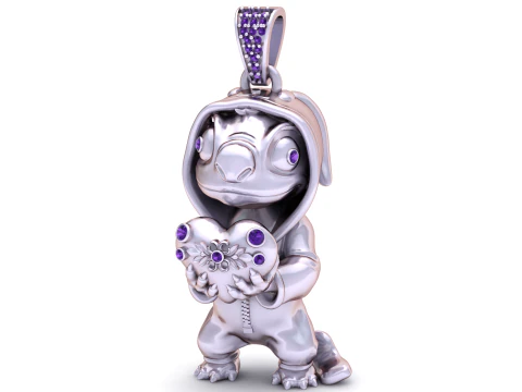Stitch Pendant 3D Printable Model 3D Print Model