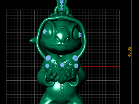 Stitch Pendant 3D Printable Model 3D Baskı Modeli