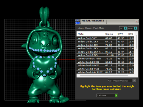 Wisiorek ze złotym sercem Stitchs Model do druku 3D Model do druku 3D