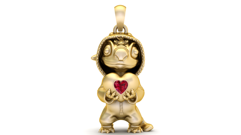 Wisiorek Lilo Stitch Love Model do druku 3D Model do druku 3D .c4d .max .obj .3ds .fbx .stl .blend