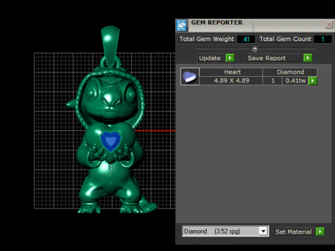 Lilo Stitch Love Pendant 3D Printable Model 3D Print Model