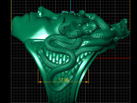 Medusas Legacy Pendant 3D Printable Jewelry Model 3D प्रिंट मॉडल