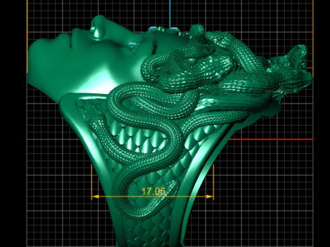 Medusas Legacy Pendant 3D Printable Jewelry Model 3D Print Model