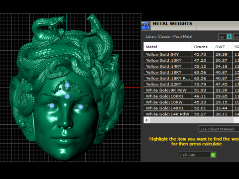 Medusas Legacy Pendant 3D Printable Jewelry Model 3D प्रिंट मॉडल