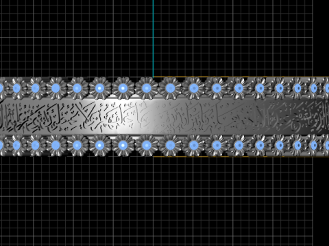 Luxury Arabic Islamic Calligraphy Pendant 3d prindable model 3D Print Model