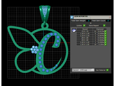 Golden Elephant Outline Pendant 3D Printable Model 3D Print Model