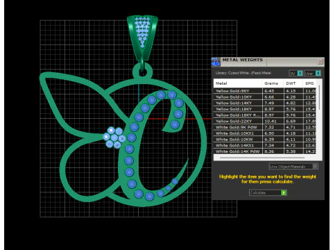 Golden Elephant Outline Pendant 3D Printable Model 3D Print Model