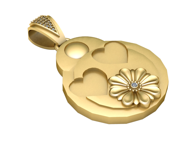 Celestial Moon and Stars Pendant 3D Printable Model 3D Print Model .c4d .max .obj .3ds .fbx .stl .blend