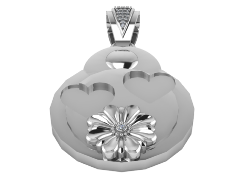 Celestial Moon and Stars Pendant 3D Printable Model 3D Print Model