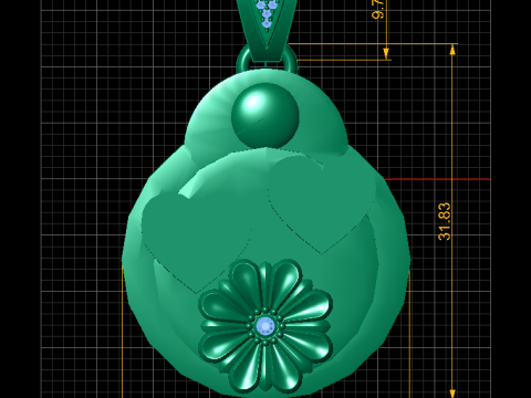 Celestial Moon and Stars Pendant 3D Printable Model 3D Print Model