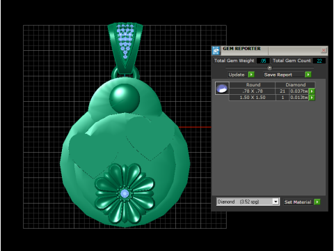 Celestial Moon and Stars Pendant 3D Printable Model 3D Print Model