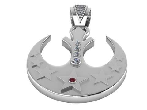 Crescent Pendant 3D Printable Model 3D Print Model
