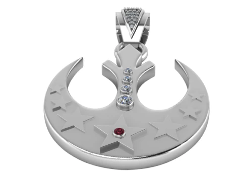 Crescent Pendant 3D Printable Model 3D Print Model