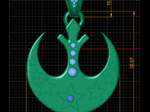 Crescent Pendant 3D Printable Model 3D Print Model