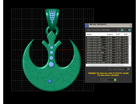 Crescent Pendant 3D Printable Model 3D Print Model