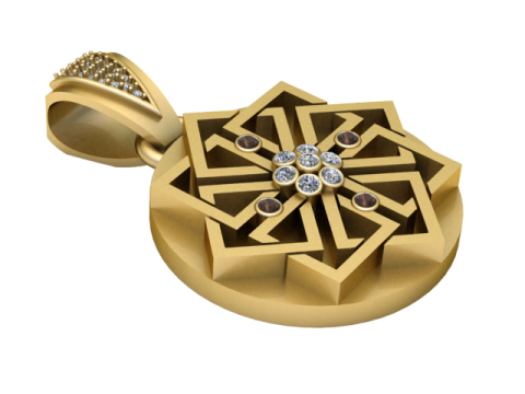 Geometric Star Pendant 3D Printable Model 3D Принт Модель